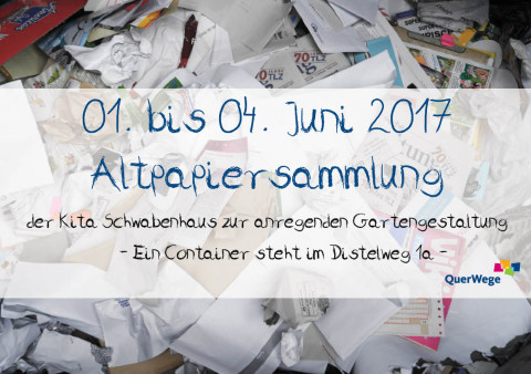 Ankündigung: Altpapiersammlung im Juni_Schwabenhaus