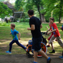 Beim Spendenlauf 2014 haben alle Kinder teilgenommen.