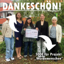 Spendenübergabe Würdemenschen